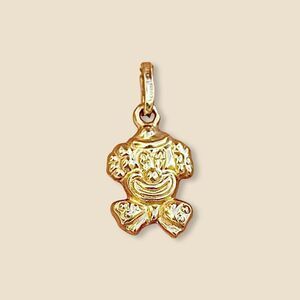 14K Yellow Gold Clown Face Pendant – 1.2g Solid Gold